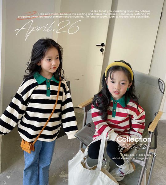 pullover milancel 2022 spring new kids clothes striped girls hoodies turn-down collar girl sweatshirts korean long children outwear l221007, Blue
pullover milancel 2022 spring new kids clothes striped girls hoodies turn-down collar girl sweatshirts korean long children outwear l221007, Blue