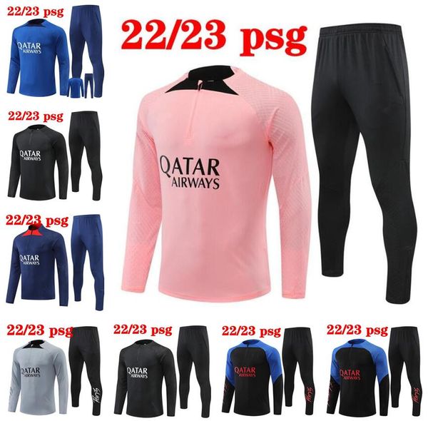 22 23 psgs tracksuit 2022 2023 mbappe kids and men training suit long sleeve football soccer jersey kit uniform chandal boys 816, Black;gray
22 23 psgs tracksuit 2022 2023 mbappe kids and men training suit long sleeve football soccer jersey kit uniform chandal boys 816, Black;gray