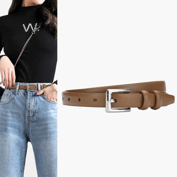 new s slim south korean women's windbreaker dress small belt simple silver needle buckle 1006, Black;brown
new s slim south korean women's windbreaker dress small belt simple silver needle buckle 1006, Black;brown