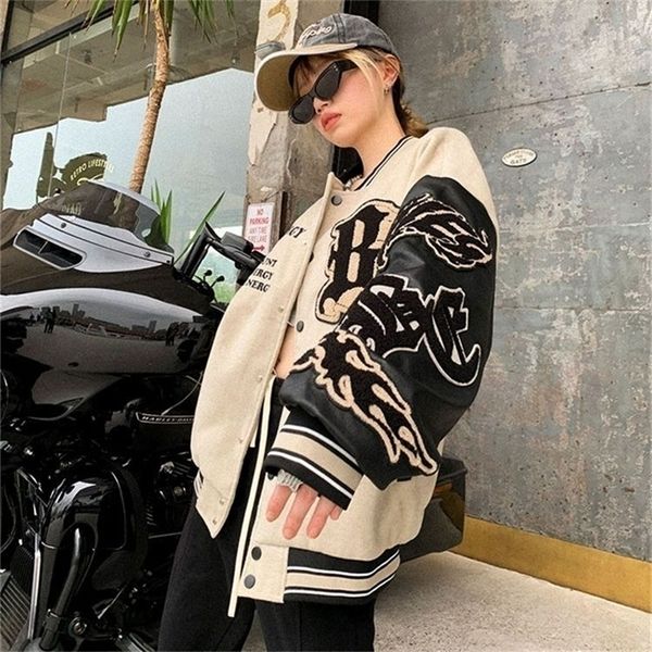 womens jackets autumn winter harajuku fashion bomber streetwear clothes baseball uniform oversized coat jackets for women and coat women 221, Black;brown
womens jackets autumn winter harajuku fashion bomber streetwear clothes baseball uniform oversized coat jackets for women and coat women 221, Black;brown