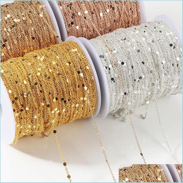 chains no fade 2meters sequins chain necklace gold sier metal copper chains findings jewelry making components craft diy drop delivery dhck8, Silver
chains no fade 2meters sequins chain necklace gold sier metal copper chains findings jewelry making components craft diy drop delivery dhck8, Silver
