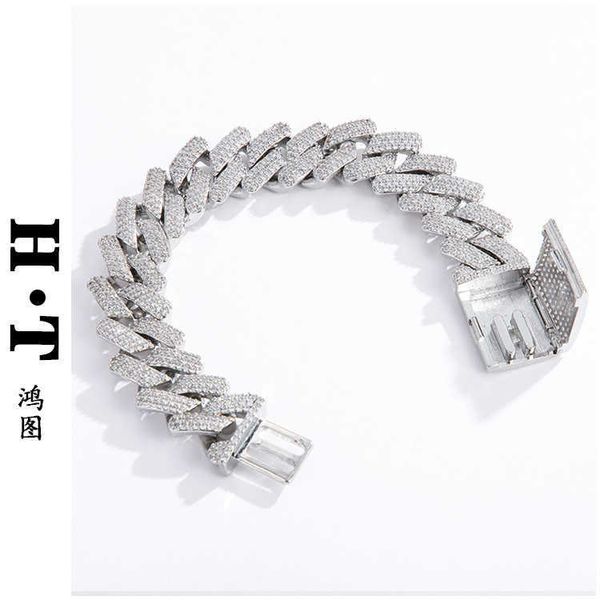 pendant necklaces link chain ht3 row zircon prismatic cuban chain plating 20mm high-quality copper bracelet, Silver
pendant necklaces link chain ht3 row zircon prismatic cuban chain plating 20mm high-quality copper bracelet, Silver