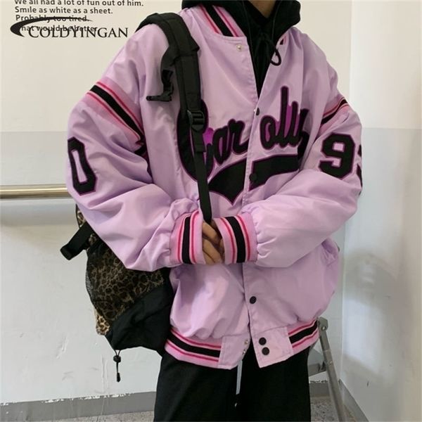 womens jackets coldyingan bomber woman varsity jacket womens fashion american baseball jackets loose retro harajuku coat bombers summer 2210, Black;brown
womens jackets coldyingan bomber woman varsity jacket womens fashion american baseball jackets loose retro harajuku coat bombers summer 2210, Black;brown