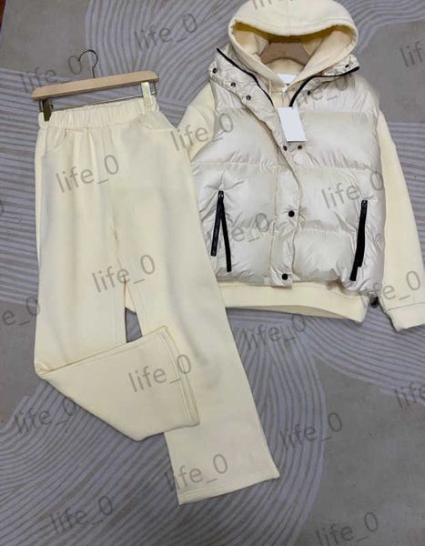 designer womens three pieces pants smooth lapel down vest conventional models hoodie sweatshirts elastic waist sports trousers brand woman, White
designer womens three pieces pants smooth lapel down vest conventional models hoodie sweatshirts elastic waist sports trousers brand woman, White