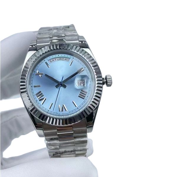 super factory mens watch super quality 40mm president roman ice blue dial sapphire watches cal.2813 movement mechanical automatic men's, Slivery;brown
super factory mens watch super quality 40mm president roman ice blue dial sapphire watches cal.2813 movement mechanical automatic men's, Slivery;brown