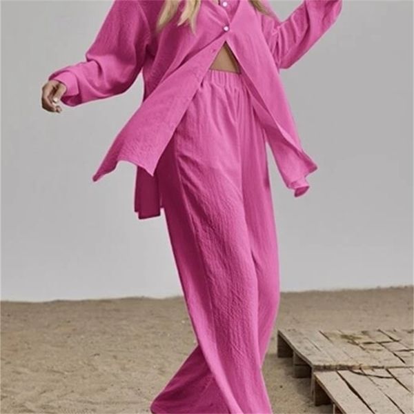 women's two piece pants cotton linen long sleeved temperament suit single breasted slit shirt wide leg pants lady 2pc set summer loose, White
women's two piece pants cotton linen long sleeved temperament suit single breasted slit shirt wide leg pants lady 2pc set summer loose, White