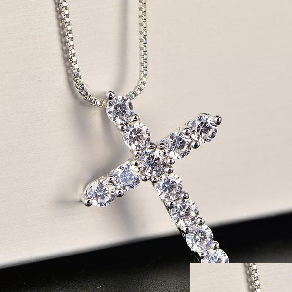 pendant necklaces luxury cubic zircon cross pendant necklace 925 sterling sier christian jesus jewelry for women gift drop delivery 2 dhn2y, Silver
pendant necklaces luxury cubic zircon cross pendant necklace 925 sterling sier christian jesus jewelry for women gift drop delivery 2 dhn2y, Silver