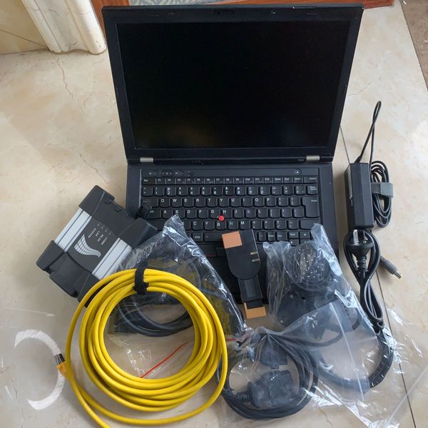

for bmw icom next auto diagnosis tools code scanner with t410 i7 cpu 4g used second hand lap1tb hdd v06.2023 soft-ware 3in1 ready to work
