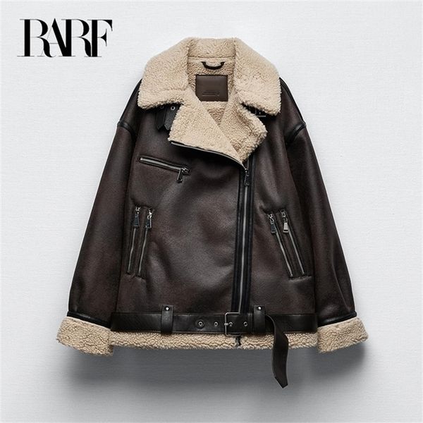 womens jackets womens autumn and winter thickened warm belt doublesided long jacket motorcycle 221007, Black;brown
womens jackets womens autumn and winter thickened warm belt doublesided long jacket motorcycle 221007, Black;brown