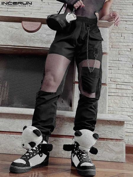 men's pants mesh patchwork see through joggers elastic waist streetwear trousers 2022 chain fashion pantn s-5xl 7 g221007, Black
men's pants mesh patchwork see through joggers elastic waist streetwear trousers 2022 chain fashion pantn s-5xl 7 g221007, Black