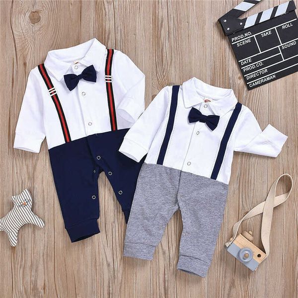 rompers 2020 baby autumn clothes gentleman clothes newborn baby boy long sleeve bow jumpsuit cotton outfit romper 2 style clothing j220922, Blue
rompers 2020 baby autumn clothes gentleman clothes newborn baby boy long sleeve bow jumpsuit cotton outfit romper 2 style clothing j220922, Blue