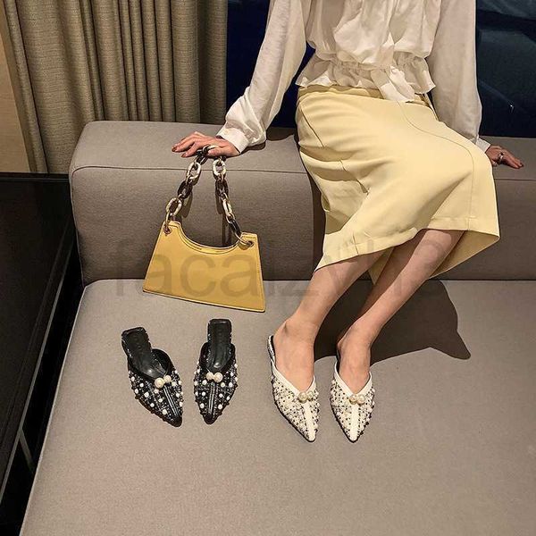 sandals designer spring and autumn pearl rhinestone pointed flat muller women's shoes fashion short subnet red bag half slippers, Black
sandals designer spring and autumn pearl rhinestone pointed flat muller women's shoes fashion short subnet red bag half slippers, Black