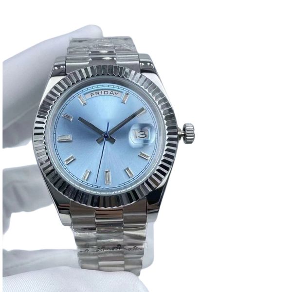 fluted bezel mens watches daydate 36mm lens time scale 2813 movement automatic mechanical dual date stainless steel strap sport men wristwat, Slivery;brown
fluted bezel mens watches daydate 36mm lens time scale 2813 movement automatic mechanical dual date stainless steel strap sport men wristwat, Slivery;brown