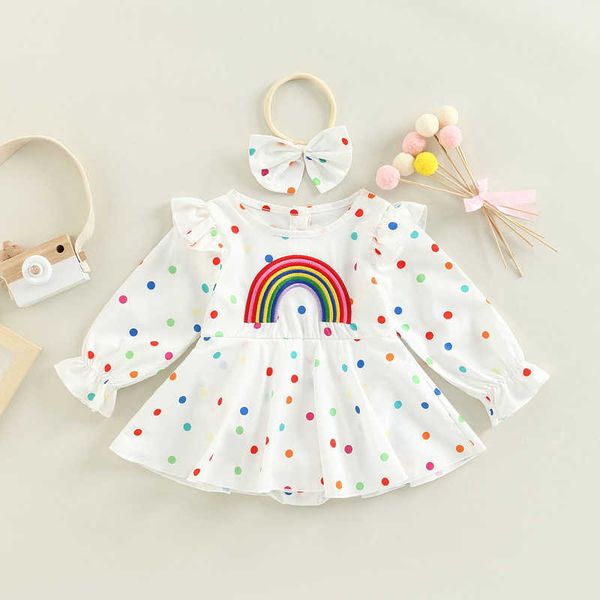 rompers baby girls autumn jumpsuits outfit long sleeves rainbow dot print romper and headband set for toddler baby clothes j220922, Blue
rompers baby girls autumn jumpsuits outfit long sleeves rainbow dot print romper and headband set for toddler baby clothes j220922, Blue