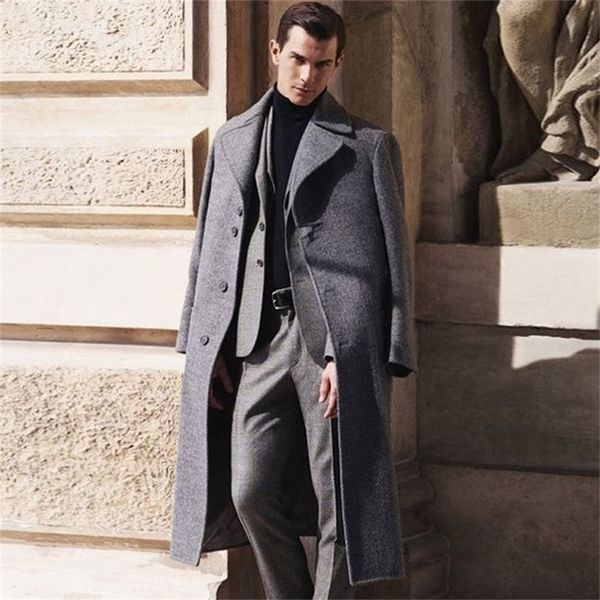 men blend en coat autumn and winter business lapel british style long cloak 221007, Black
men blend en coat autumn and winter business lapel british style long cloak 221007, Black