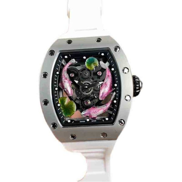 multi-function superclone watches wristwatch luxury richa milles designer men's fully automatic mechanical watch has fish relief every, Slivery;brown
multi-function superclone watches wristwatch luxury richa milles designer men's fully automatic mechanical watch has fish relief every, Slivery;brown