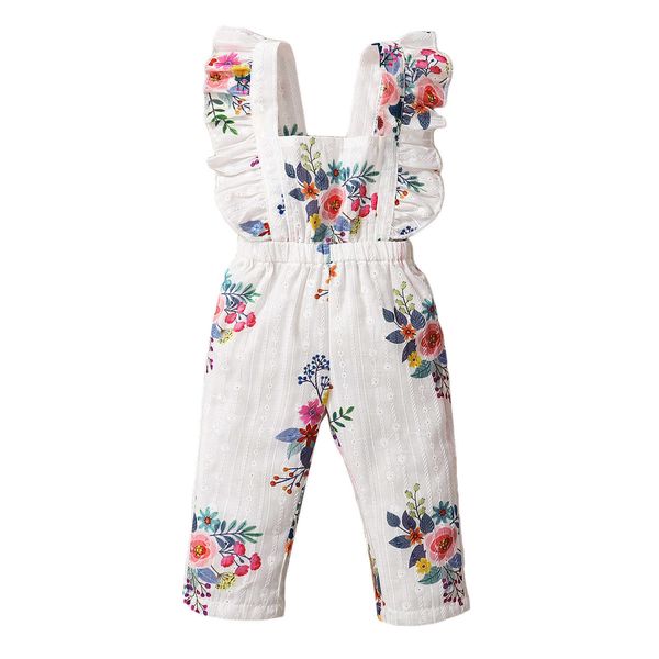 rompers baby girl romper summer clothes newborn ruffle shoulder straps sleeveless square neck flower pattern printed jumpsuit j220922, Blue 
rompers baby girl romper summer clothes newborn ruffle shoulder straps sleeveless square neck flower pattern printed jumpsuit j220922, Blue