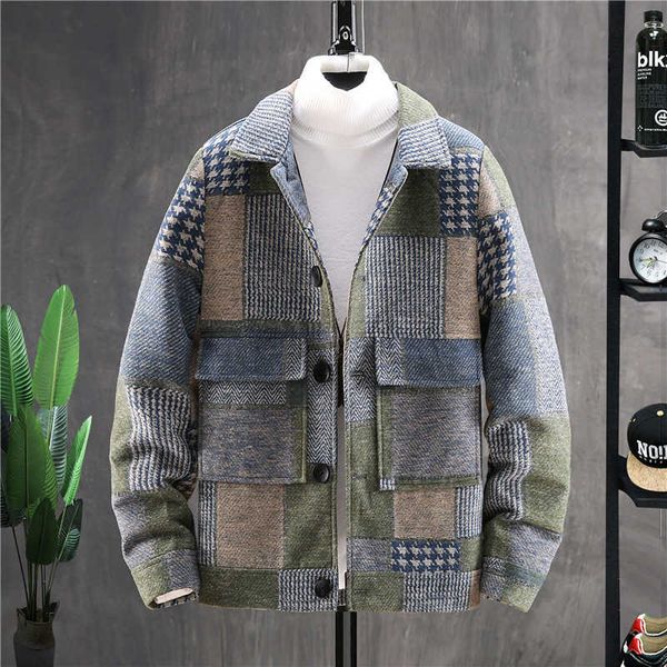 men's fur faux fur men's plaid woolen coat men's spring and autumn korean version of the lapel woolen coat winter thick casua, Black
men's fur faux fur men's plaid woolen coat men's spring and autumn korean version of the lapel woolen coat winter thick casua, Black