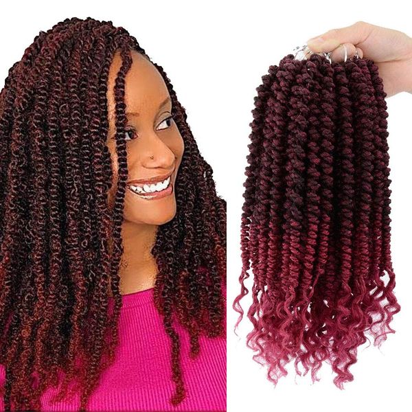 12 inch crochet hair pre-looped passion twist hair crochet 12strands/pcs twist hair short crochet braids spring twist curly ends ls27, Black
12 inch crochet hair pre-looped passion twist hair crochet 12strands/pcs twist hair short crochet braids spring twist curly ends ls27, Black