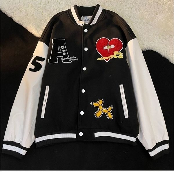 womens jackets american letter embroidered jacket coat womens y2k street retro wild baseball uniform couple casual long sleeve jacket 221007, Black;brown
womens jackets american letter embroidered jacket coat womens y2k street retro wild baseball uniform couple casual long sleeve jacket 221007, Black;brown