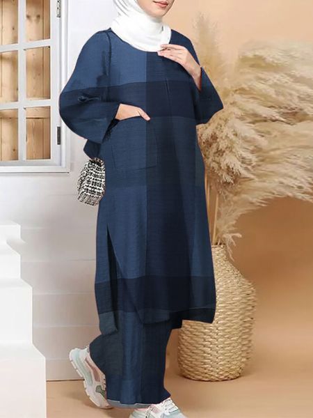 ethnic clothing zanzea muslim women matching sets dubai caftan marocain abaya hijab pants long sleeve o neck grid printed islamic blouse 221, Red
ethnic clothing zanzea muslim women matching sets dubai caftan marocain abaya hijab pants long sleeve o neck grid printed islamic blouse 221, Red