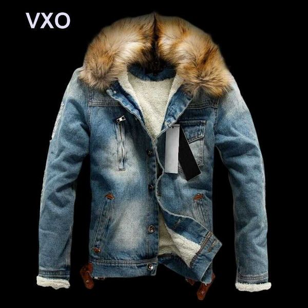 men's down parkas men winter warm jacket denim coat hooded warm denim parkas male overcoat washed hooded fur collar winter warm jean ou, Black
men's down parkas men winter warm jacket denim coat hooded warm denim parkas male overcoat washed hooded fur collar winter warm jean ou, Black