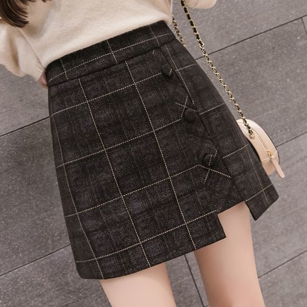 skirts plaid for women autumn and winter woolen irregular all matching a line slim fit short 221008, Black
skirts plaid for women autumn and winter woolen irregular all matching a line slim fit short 221008, Black