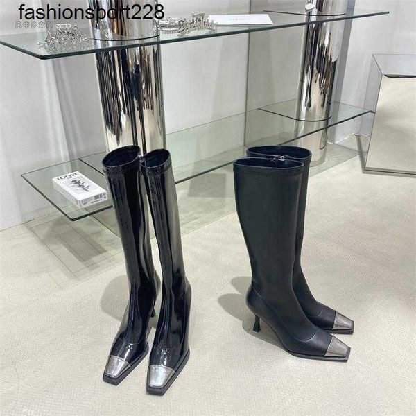 designer boots miu fashion brand autumn new slim color matching korean casual long elastic boot high heel booties, Black
designer boots miu fashion brand autumn new slim color matching korean casual long elastic boot high heel booties, Black