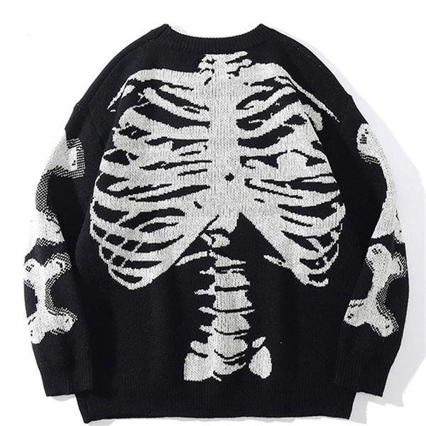 men's sweaters men oversized black loose skeleton bone print women vintage retro knitted autumn cotton pullover 221007, White;black
men's sweaters men oversized black loose skeleton bone print women vintage retro knitted autumn cotton pullover 221007, White;black