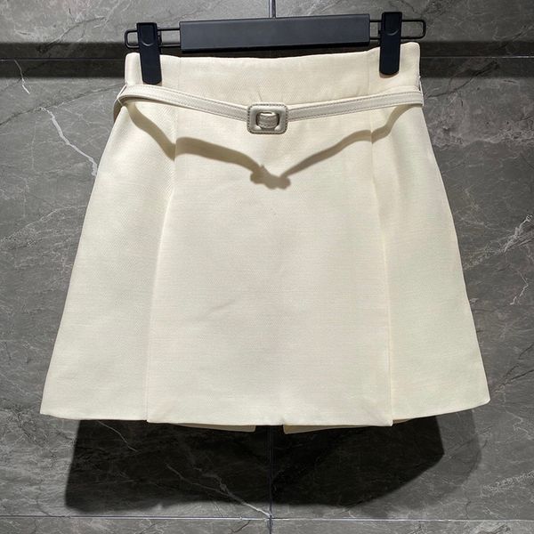skirts summer fashion women designer white slik wool a line short with belt temperament elegant high waist 221008, Black
skirts summer fashion women designer white slik wool a line short with belt temperament elegant high waist 221008, Black