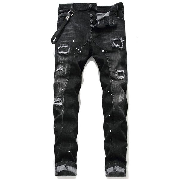 unique mens distressed ripped blue skinny jeans fashion designer slim fit washed motocycle denim pants panelled hip hop biker trou237w
unique mens distressed ripped blue skinny jeans fashion designer slim fit washed motocycle denim pants panelled hip hop biker trou237w