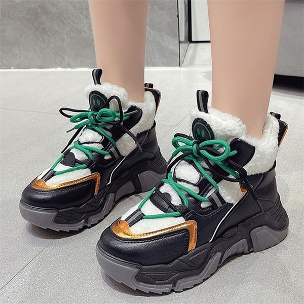 boots lucyever lambswool chunky platform ankle women winter thick warm high sneakers woman sole lace up short 221007, Black
boots lucyever lambswool chunky platform ankle women winter thick warm high sneakers woman sole lace up short 221007, Black