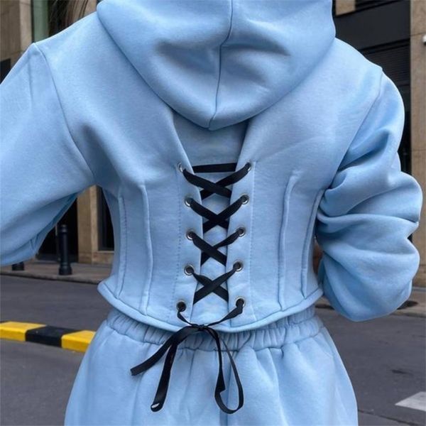 womens two piece pants women fashion tracksuit solid long sleeve back laceup crop and long pant suits ladies fall casual two piece set spor, White
womens two piece pants women fashion tracksuit solid long sleeve back laceup crop and long pant suits ladies fall casual two piece set spor, White