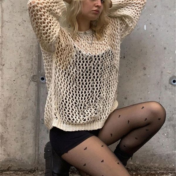 women's knits tees y2k harajuku hollow out knit pullovers crewneck autumn vintage fairycore grunge fashion retro smock sweater cuteandp, White
women's knits tees y2k harajuku hollow out knit pullovers crewneck autumn vintage fairycore grunge fashion retro smock sweater cuteandp, White