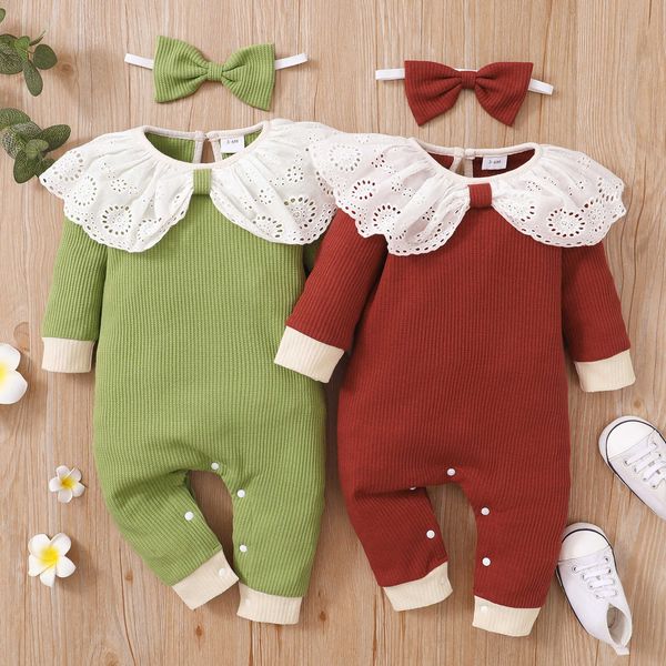 rompers infant baby girls cotton waffle rompers autumn lace ruffles round neck patchwork long sleeve jumpsuits with bow headband j220922, Blue
rompers infant baby girls cotton waffle rompers autumn lace ruffles round neck patchwork long sleeve jumpsuits with bow headband j220922, Blue