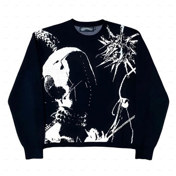 mens sweaters y2k knitted sweater graphic mens sweaters vintage loose distressed pullovers casual harajuku autumn women cotton knitwear 2210, White;black
mens sweaters y2k knitted sweater graphic mens sweaters vintage loose distressed pullovers casual harajuku autumn women cotton knitwear 2210, White;black