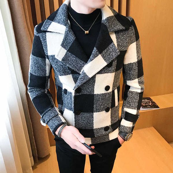 men's fur faux fur men's short woolen coat for fall/winter 2022 high-quality fashion men's double-breasted plaid business cas, Black
men's fur faux fur men's short woolen coat for fall/winter 2022 high-quality fashion men's double-breasted plaid business cas, Black