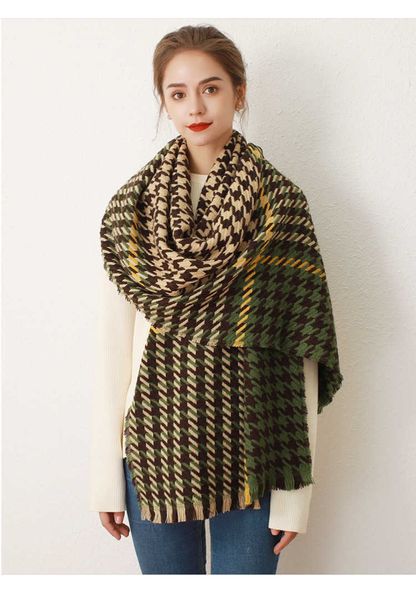 scarves british style winter cashmere scarf women thick warm pashmina shawls wraps houndstooth lady blanket echarpe bufanda hijab g221007, Blue;gray
scarves british style winter cashmere scarf women thick warm pashmina shawls wraps houndstooth lady blanket echarpe bufanda hijab g221007, Blue;gray