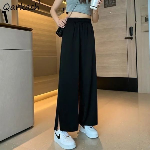 womens pants capris pants women black anklelength elegant wide leg loose comfortable casual summer street daily elastic waist sideslit 22100, Black;white
womens pants capris pants women black anklelength elegant wide leg loose comfortable casual summer street daily elastic waist sideslit 22100, Black;white