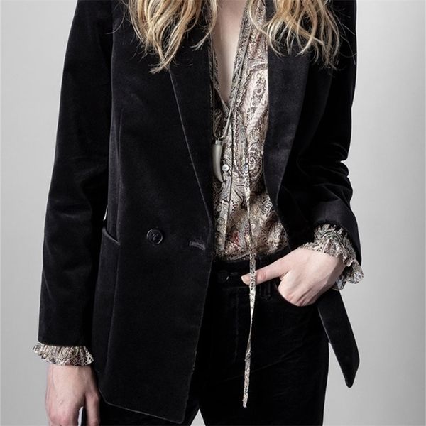 womens jackets women notched velvet blazer coat double breasted long sleeve fashion ladies jacket 221007, Black;brown
womens jackets women notched velvet blazer coat double breasted long sleeve fashion ladies jacket 221007, Black;brown