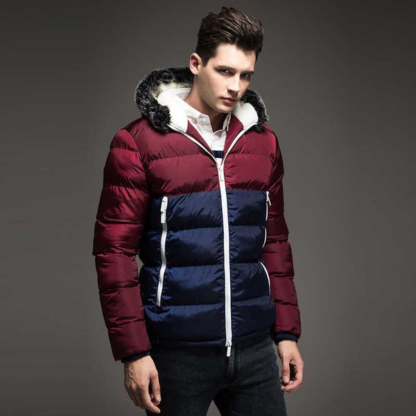 men's down parkas new contrast color mens winter down jackets warm men's parka fur hood men coat winter casual fit thick man jacke, Black
men's down parkas new contrast color mens winter down jackets warm men's parka fur hood men coat winter casual fit thick man jacke, Black