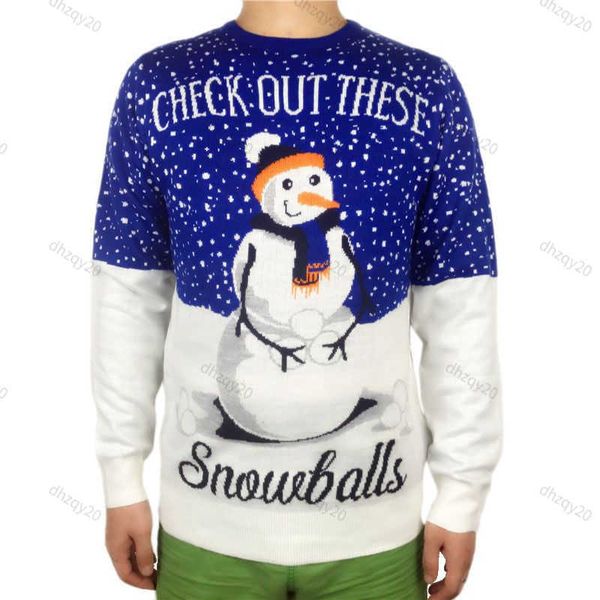 designer sweatshirt oversize ugly christmas sweater personalized contrast knit clown snowman warm knit coat, White;black
designer sweatshirt oversize ugly christmas sweater personalized contrast knit clown snowman warm knit coat, White;black
