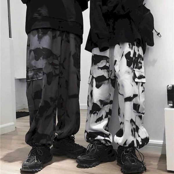 men's pants wide leg pants men women korean harajuku high street retro tie-dye cargo pants loose hip-hop casual lovers trousers punk bo, Black
men's pants wide leg pants men women korean harajuku high street retro tie-dye cargo pants loose hip-hop casual lovers trousers punk bo, Black