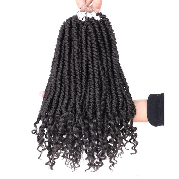 12 inch spring senegalese twist crochet hair braids curly end hair passion hair extension for black women ls27