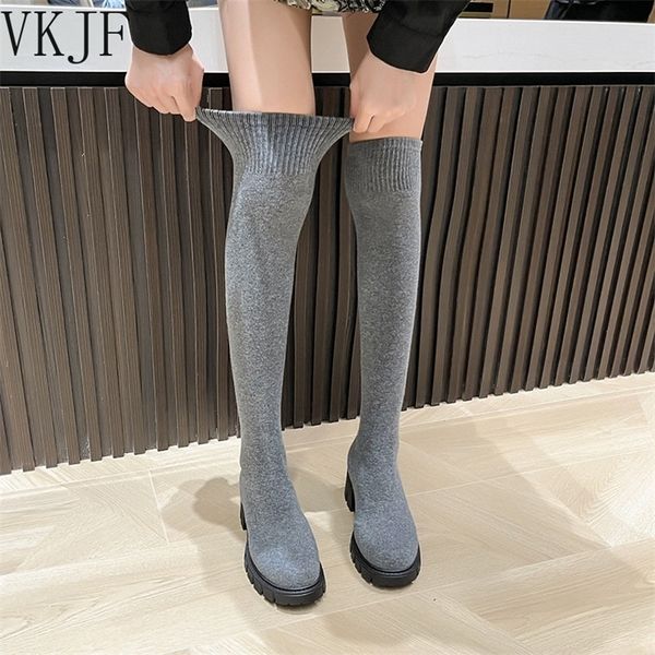 boots slim over the knee stretch socks women 2022 autumn thick high heels long woman antislip platform shoes 221007, Black
boots slim over the knee stretch socks women 2022 autumn thick high heels long woman antislip platform shoes 221007, Black