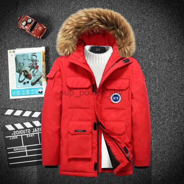 men's down canadian designer goose parkas winter new cotton shirt men students fashion wool collar medium long thickened warm keeping t, Black
men's down canadian designer goose parkas winter new cotton shirt men students fashion wool collar medium long thickened warm keeping t, Black