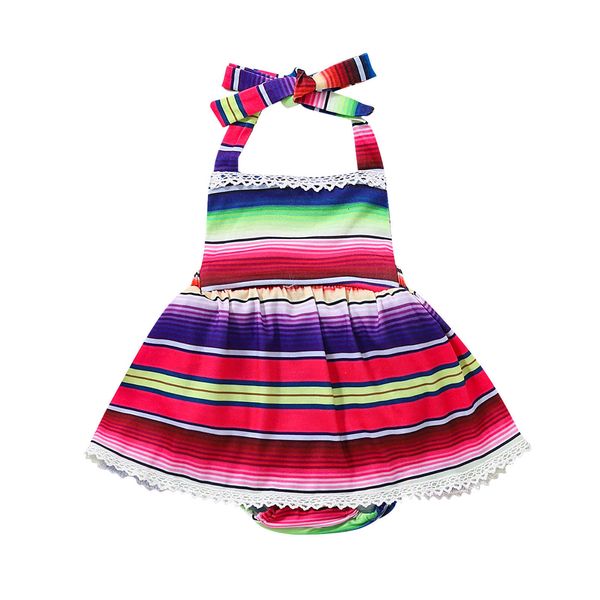 rompers baby girls halter bodysuit dress sleeveless open back lace trim colorful stripe jumpsuit bodysuit skirt clothing j220922, Blue
rompers baby girls halter bodysuit dress sleeveless open back lace trim colorful stripe jumpsuit bodysuit skirt clothing j220922, Blue