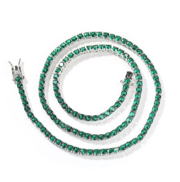 hip hop necklace green zircon paved bling iced out 1 row cz stone tennis link chain necklaces for men rapper jewelry gift, Silver
hip hop necklace green zircon paved bling iced out 1 row cz stone tennis link chain necklaces for men rapper jewelry gift, Silver