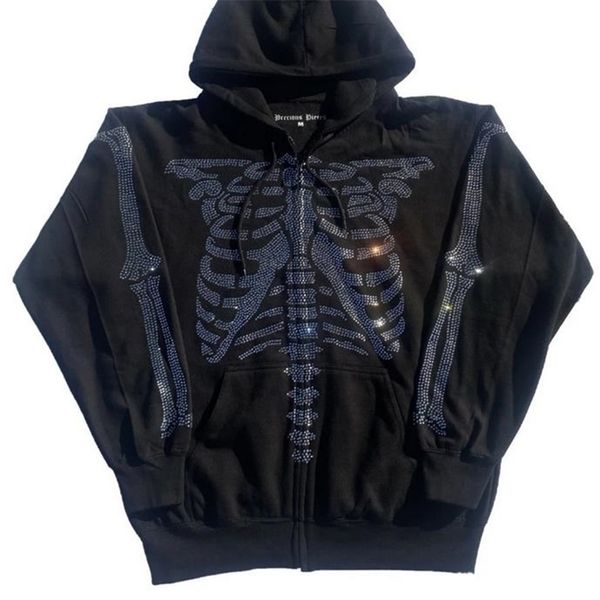 women's hoodies sweatshirts skull head hoodie women's sweatshirt loose hooded jacket pattern zipper autumn casual jacket women, Black
women's hoodies sweatshirts skull head hoodie women's sweatshirt loose hooded jacket pattern zipper autumn casual jacket women, Black