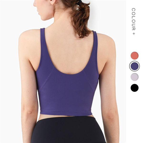 l-04 skin nude yoga vest solid color sports bra women underwears low v neck u back fitness running bra tank 326s, White;red
l-04 skin nude yoga vest solid color sports bra women underwears low v neck u back fitness running bra tank 326s, White;red